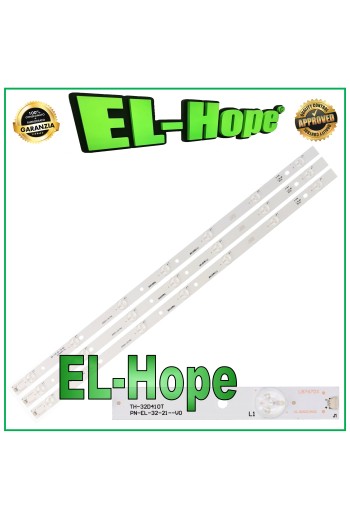 KIT 3 BARS 7 LEDs FÜR 32  TV PANASONIC PN-EL-32-21-V0 TX32CS510B TZLP200KECB3