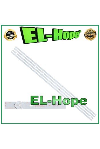 KIT MIT 4 STRIP BARS 10 LED FÜR 50  TV AKAI LB718 JS-D-JP50DM-101EC R72-50004-024