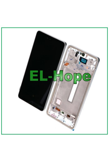 OLED-LCD-DISPLAY FÜR SAMSUNG GALAXY A53 5G 2022 SM A536 A536B TOUCH-RAHMEN WEISS