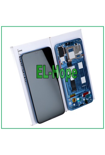 LCD-DISPLAY + ORIGINAL SERVICERAHMEN XIAOMI MI 9 M1902 F1G F1A F1T TOUCH BLAU