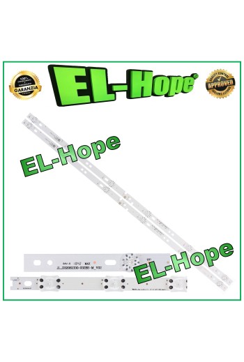 2er-Set mit 6 LED-Streifen für 32-Zoll-Fernseher AKAI LB1072 JL.D32061330-032BS-M V02 L615mm