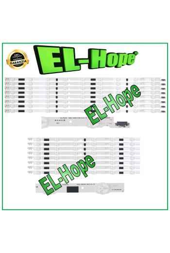 KIT 16 LED-STREIFEN FÜR 46 -Fernseher SAMSUNG D2GE-460-SCA-R3/B 2013SVS46F-L/R UE46F