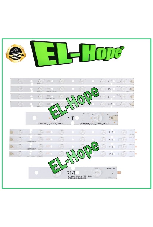 KIT 8 BARS 6 LEDs FÜR 39  TV TOSHIBA SVT390A12 / SVT390A05 / SVT400A94 /39L2300D