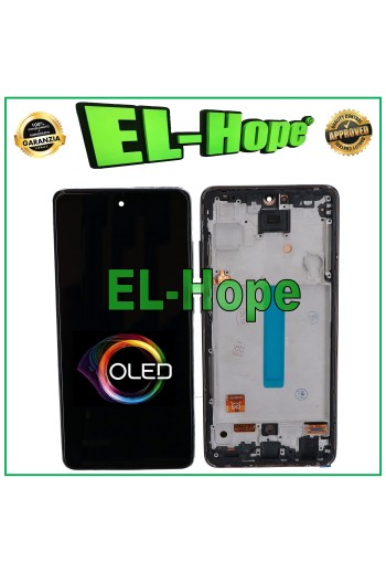 OLED-LCD-DISPLAY FÜR SAMSUNG GALAXY A52S 5G SM A528 A528B TOUCH-RAHMEN SCHWARZ