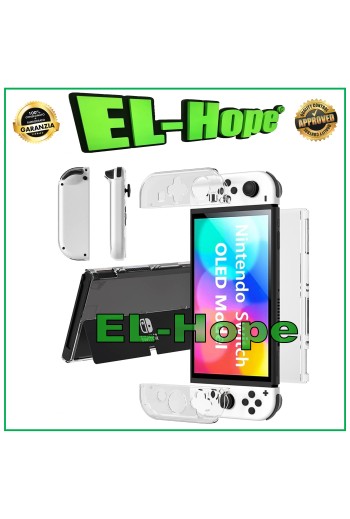 TRANSPARENTE PVC-HÜLLE, HARTE, STOSSDICHTE ABDECKUNG FÜR NINTENDO SWITCH OLED