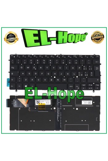 ITALIENISCHE TASTATUR FÜR DELL XPS 9370 9380 XPS 13 7390 NOTEBOOK MIT HINTERGRUNDBELEUCHTUNG