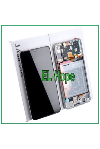 ORIGINAL LCD TOUCH DISPLAY RAHMEN AKKU HUAWEI P30 LITE MAR-LX1A 48 MP WEISS