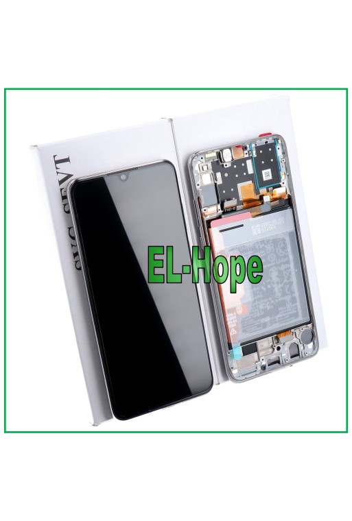 ORIGINAL LCD TOUCH DISPLAY RAHMEN AKKU HUAWEI P30 LITE MAR-LX1A 48 MP WEISS