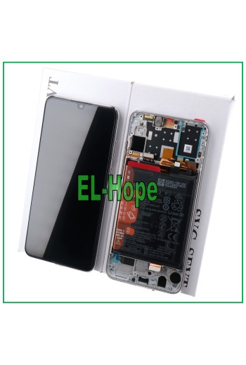 ORIGINAL LCD TOUCH DISPLAY RAHMEN AKKU HUAWEI P30 LITE MAR-LX1A 48 MP WEISS