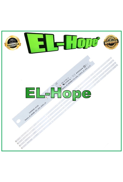 KIT 4 BARS 10 LED FÜR 49  TV HISENSE HD490DU-E31 HD49DF-B71 SVH490A62_REV00
