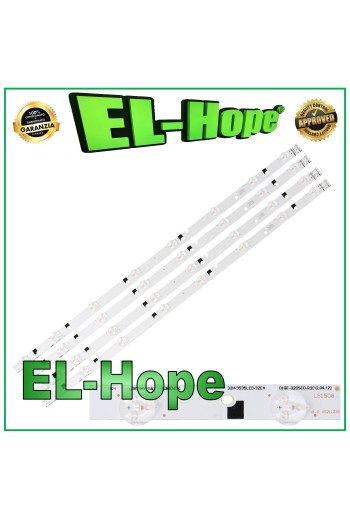 KIT 4 BARS 8 LEDs FÜR 32  TV SAMSUNG LB1508 D1GE-320SC0-R3 32H-3535LED-32EA 