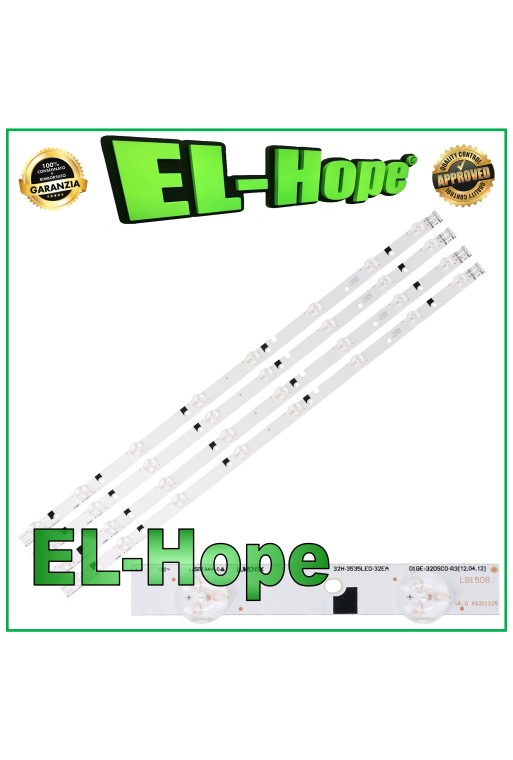 KIT 4 BARS 8 LEDs FÜR 32  TV SAMSUNG LB1508 D1GE-320SC0-R3 32H-3535LED-32EA 