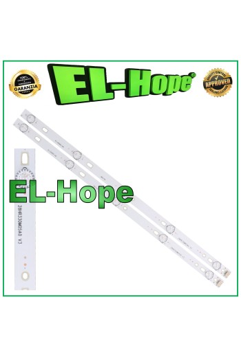 2er-Set mit 5 LED-Streifen für 28-Zoll-Fernseher AKAI 4C-LB2805-HQ1 28D2700 28HR330M05A0 V3