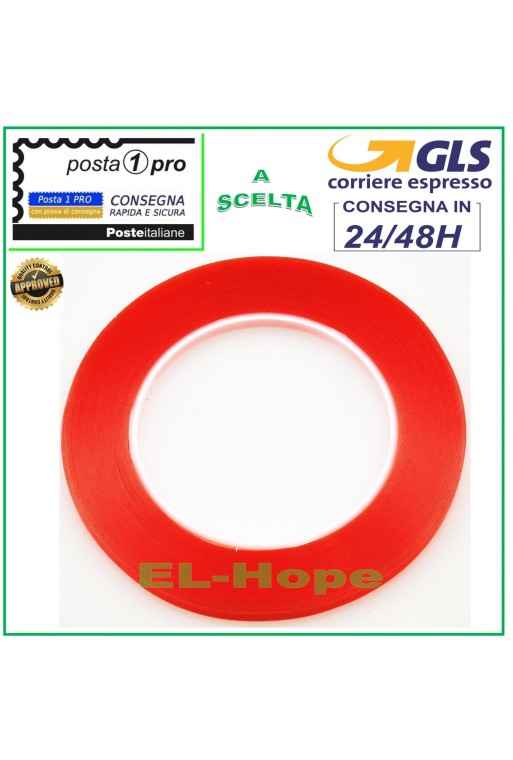 HOHE FESTIGKEIT DOPPELSEITIGES KLEBEBAND 5mm KLEBT TOUCHSCREENS HANDYS TABLETS 25 METER