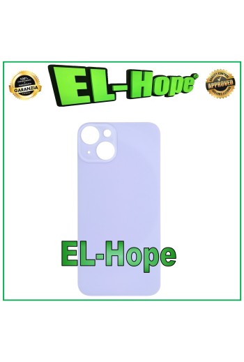 GLAS RÜCKSEITE BATTERIE ABDECKUNG FÜR IPHONE 14 RÜCKSEITE COVER GROSSES LOCH LILA