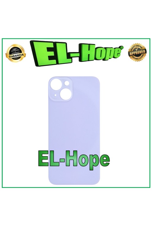 GLAS RÜCKSEITE BATTERIE ABDECKUNG FÜR IPHONE 14 RÜCKSEITE COVER GROSSES LOCH LILA