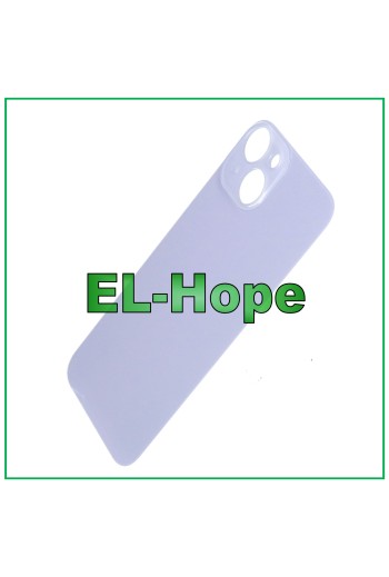 GLAS RÜCKSEITE BATTERIE ABDECKUNG FÜR IPHONE 14 RÜCKSEITE COVER GROSSES LOCH LILA