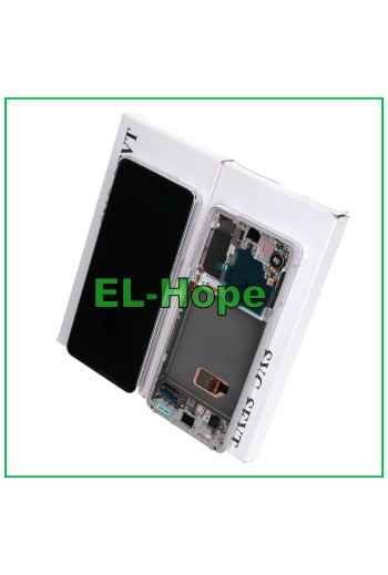 TOUCH-DISPLAY + LCD-RAHMEN ORIGINALSERVICE SAMSUNG GALAXY S21 SM G991 WEISS