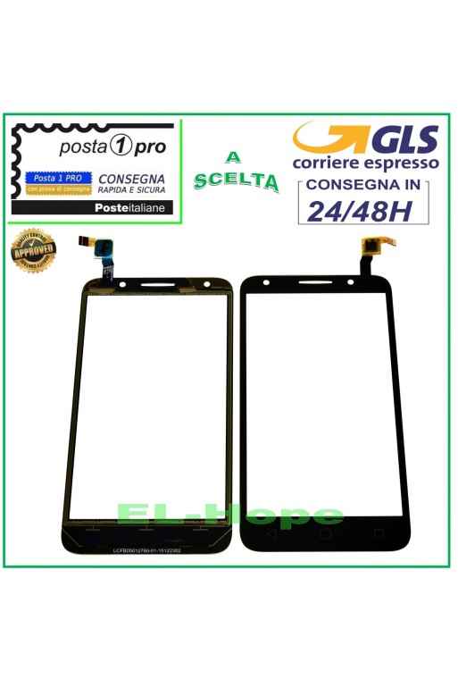 TOUCHSCREEN-GLAS ALCATEL Pixi 4 5.0  5045 5045X DIGITIZER SCHWARZES GLAS