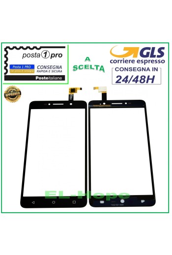 TOUCHSCREEN-GLAS ALCATEL Pixi 4 OT-8050D 6.0 DIGITIZER-GLAS SCHWARZ