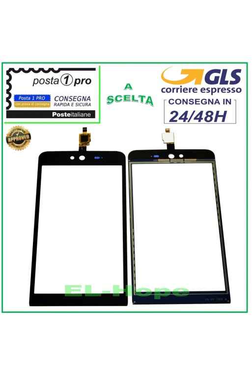 TOUCHSCREEN-GLAS WIKO RAINBOW JAM 3G DIGITIZER SCHWARZ SLIDE 5.0