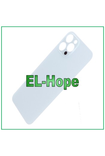 GLAS RÜCKSEITE BATTERIEABDECKUNG FÜR IPHONE 12 PRO MAX BIG HOLE SILBER