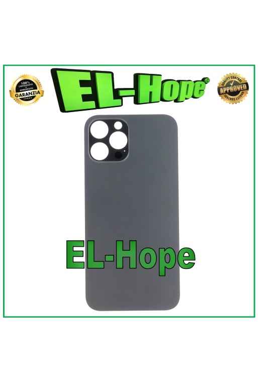 GLAS-RÜCKSEITE BATTERIEABDECKUNG FÜR IPHONE 12 PRO MAX BIG HOLE GRAPHITE