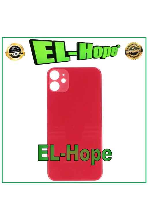 GLAS RÜCKSEITE BATTERIE ABDECKUNG FÜR IPHONE 11 RÜCKSEITE COVER GROSSES LOCH ROT