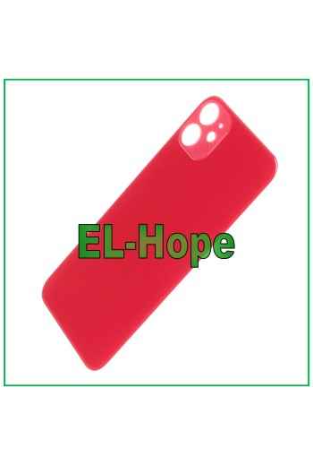 GLAS RÜCKSEITE BATTERIE ABDECKUNG FÜR IPHONE 11 RÜCKSEITE COVER GROSSES LOCH ROT