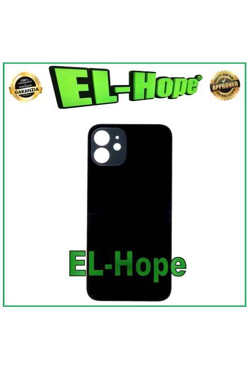 GLAS RÜCKSEITE BATTERIEABDECKUNG FÜR IPHONE 12 RÜCKSEITE BIG HOLE SCHWARZ