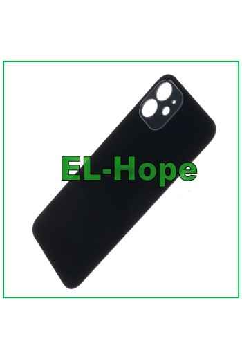 GLAS RÜCKSEITE BATTERIEABDECKUNG FÜR IPHONE 12 RÜCKSEITE BIG HOLE SCHWARZ
