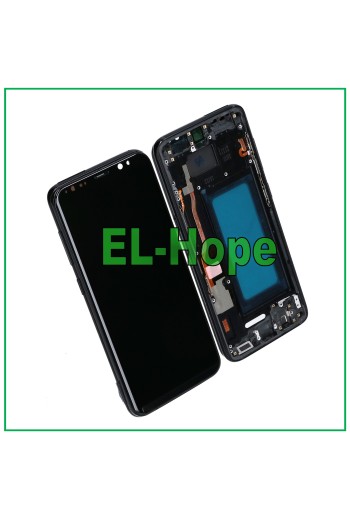 TFT LCD DISPLAY + RAHMEN FÜR SAMSUNG GALAXY S8 SM-G950 F TOUCHSCREEN SCHWARZES GLAS