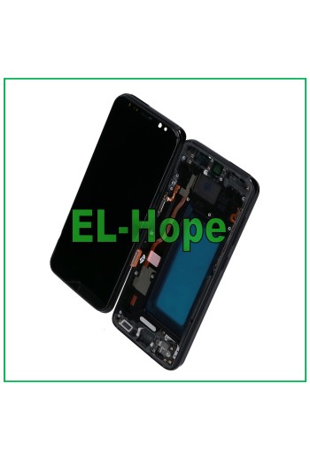 TFT LCD DISPLAY + RAHMEN FÜR SAMSUNG GALAXY S8 SM-G950 F TOUCHSCREEN SCHWARZES GLAS