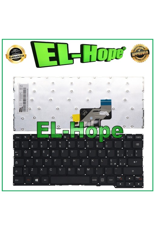 ITALIENISCHE TASTATUR FÜR LENOVO IDEAPA YOGA 3 11 300-11ibr 300-11iby NOTEBOOK SCHWARZ