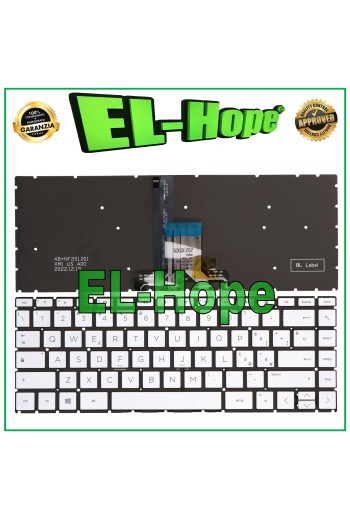 ITALIENISCHE TASTATUR FÜR HP PAVILION 14-CK 14-CM 14-CS 14-CY SILBER HINTERGRUNDBELEUCHTUNG