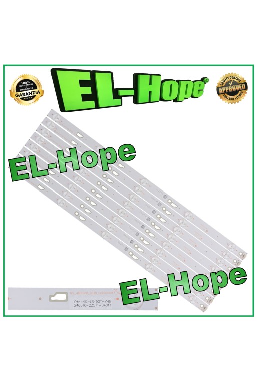 KIT 8 BALKEN 5 LEDS FÜR 49-Zoll-TV YHA-4C-LB490T-YH6 49HR332M05A0-V3 49HR332M05A-V4