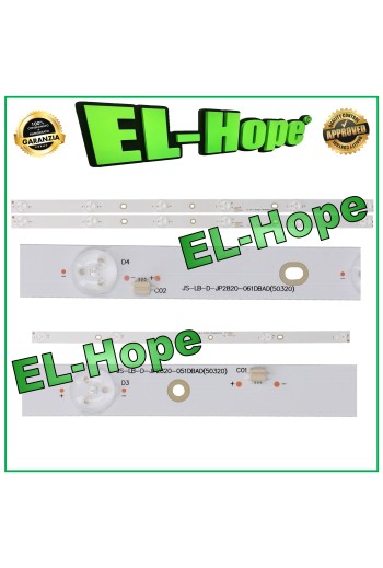KIT 3 LED-LEISTEN FÜR 28  AKAI TV JS-LB-D-JP2820-061DBAD / JS-LB-D-JP2820-051DBAD