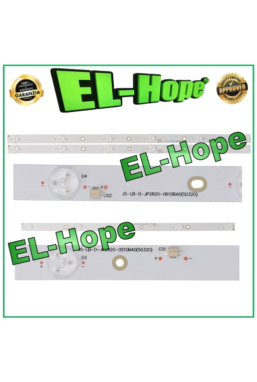 KIT 3 LED-LEISTEN FÜR 28  AKAI TV JS-LB-D-JP2820-061DBAD / JS-LB-D-JP2820-051DBAD