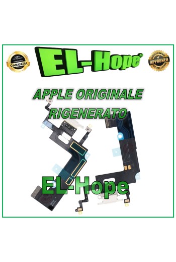 ORIGINAL APPLE IPHONE XR WEISS ÜBERHOLTER LADEANSCHLUSS FLACH
