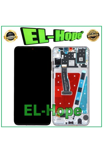 LCD-DISPLAYRAHMEN FÜR HUAWEI P30 LITE MAR-LX1M MAR-LX1A LX2J 48 MP TOUCH WEISS