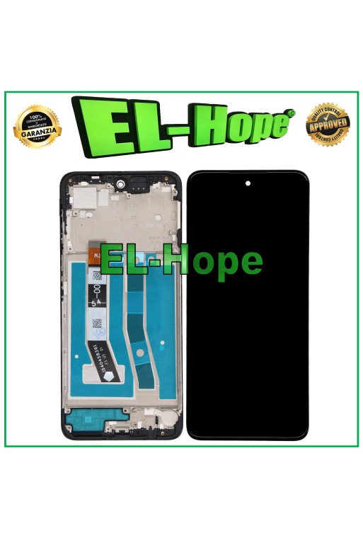 LCD-DISPLAY + RAHMEN FÜR MOTOROLA MOTO G54 XT-2343 XT234 TOUCHSCREEN SCHWARZES GLAS