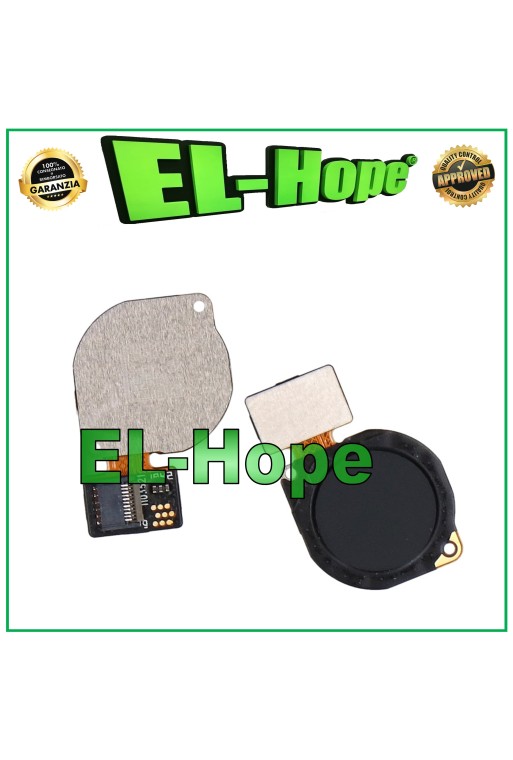 FLACHE FINGERABDRUCKSENSOR-TASTE HUAWEI P30 LITE MAR-LX1A SCHWARZ