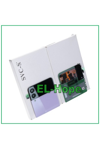 ORIGINAL OBERE HINTERE GLASKARTE SAMSUNG GALAXY Z FLIP 3 5G SM-F711B LILA