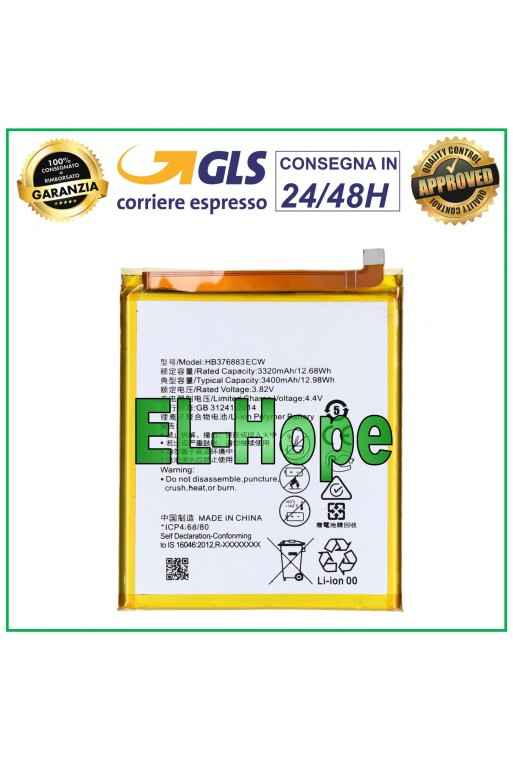 AKKU HB376883ECW FÜR HUAWEI P9 PLUS VIE-L29 L09 3400 mAh 3,82 V BATTERIE