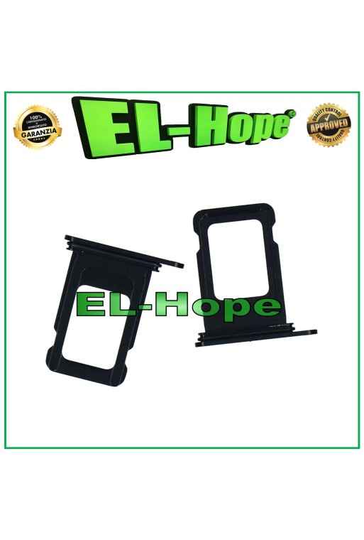 Slot Cart Fach Halter Kartengehäuse Nano SIM für iPhone 14 Black Midnight
