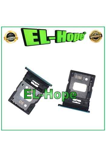SLOT CART FACH NANO SIM-KARTE + MICRO SD FÜR TCL 20L T774H BLAUES GEHÄUSE