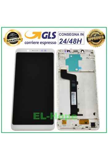 DISPLAY + RAHMEN LCD FÜR XIAOMI REDMI NOTE 5 M1803E7SG TOUCHSCREEN WEISSES GLAS