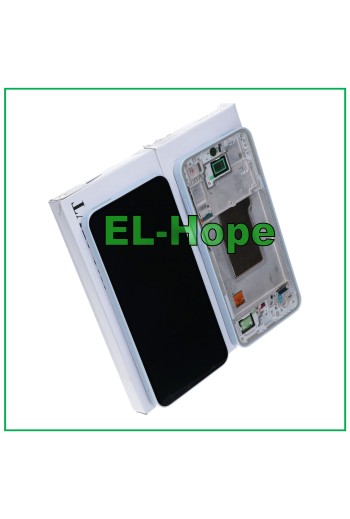 ORIGINAL LCD-RAHMENDISPLAY SAMSUNG GALAXY A35 5G SM-A356 TOUCHSCREEN EISBLAU