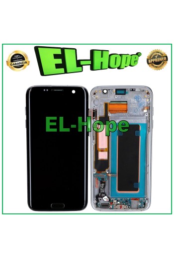 OLED-RAHMENDISPLAY FÜR SAMSUNG GALAXY S7 EDGE SM-G935 TOUCHSCREEN SCHWARZES GLAS