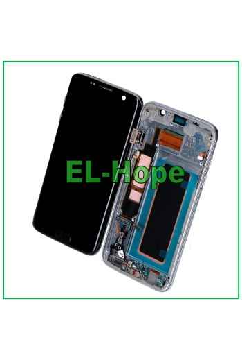 OLED-RAHMENDISPLAY FÜR SAMSUNG GALAXY S7 EDGE SM-G935 TOUCHSCREEN SCHWARZES GLAS
